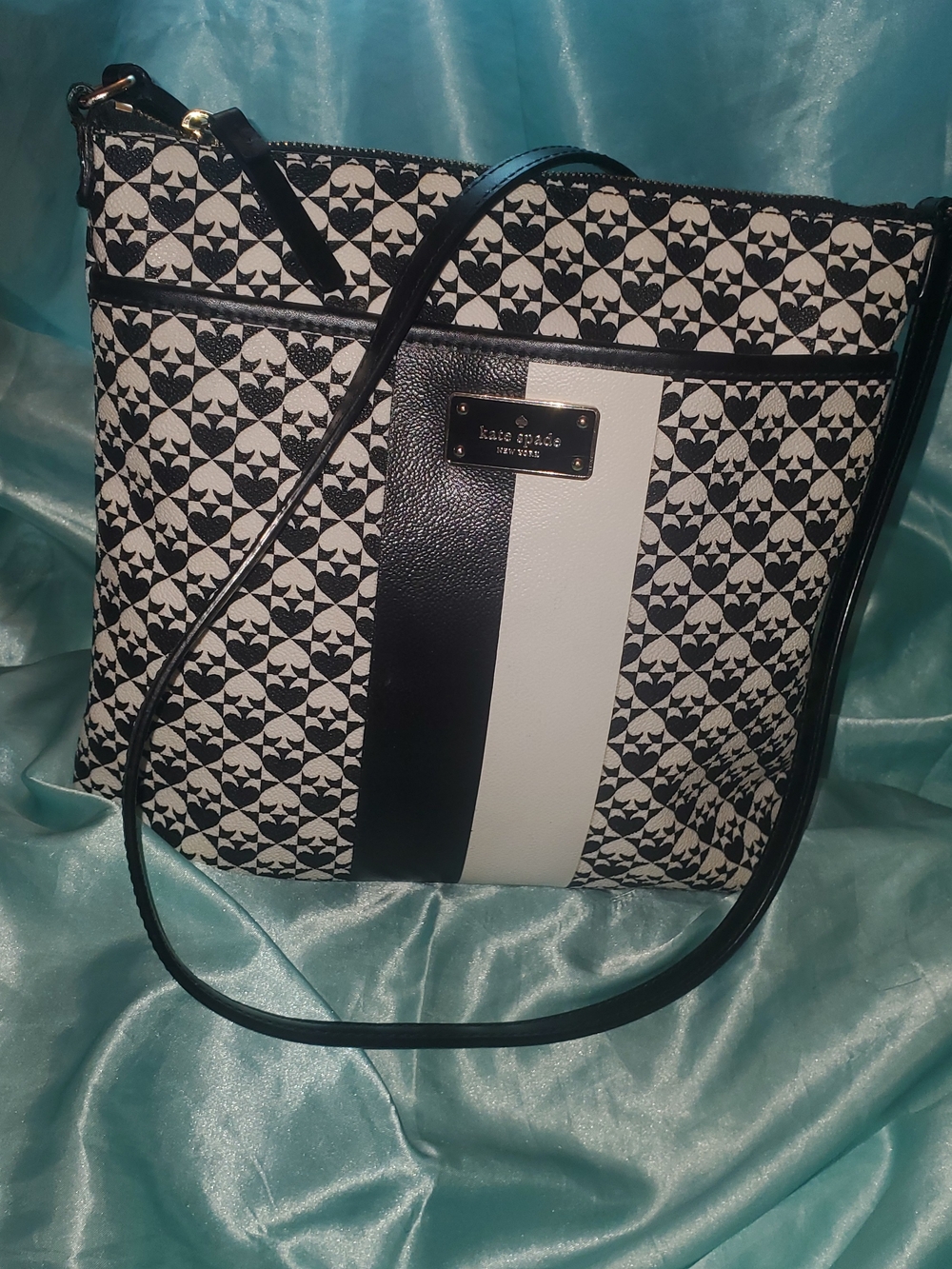 Kate Spade Black & White Printed Crossbody Bag